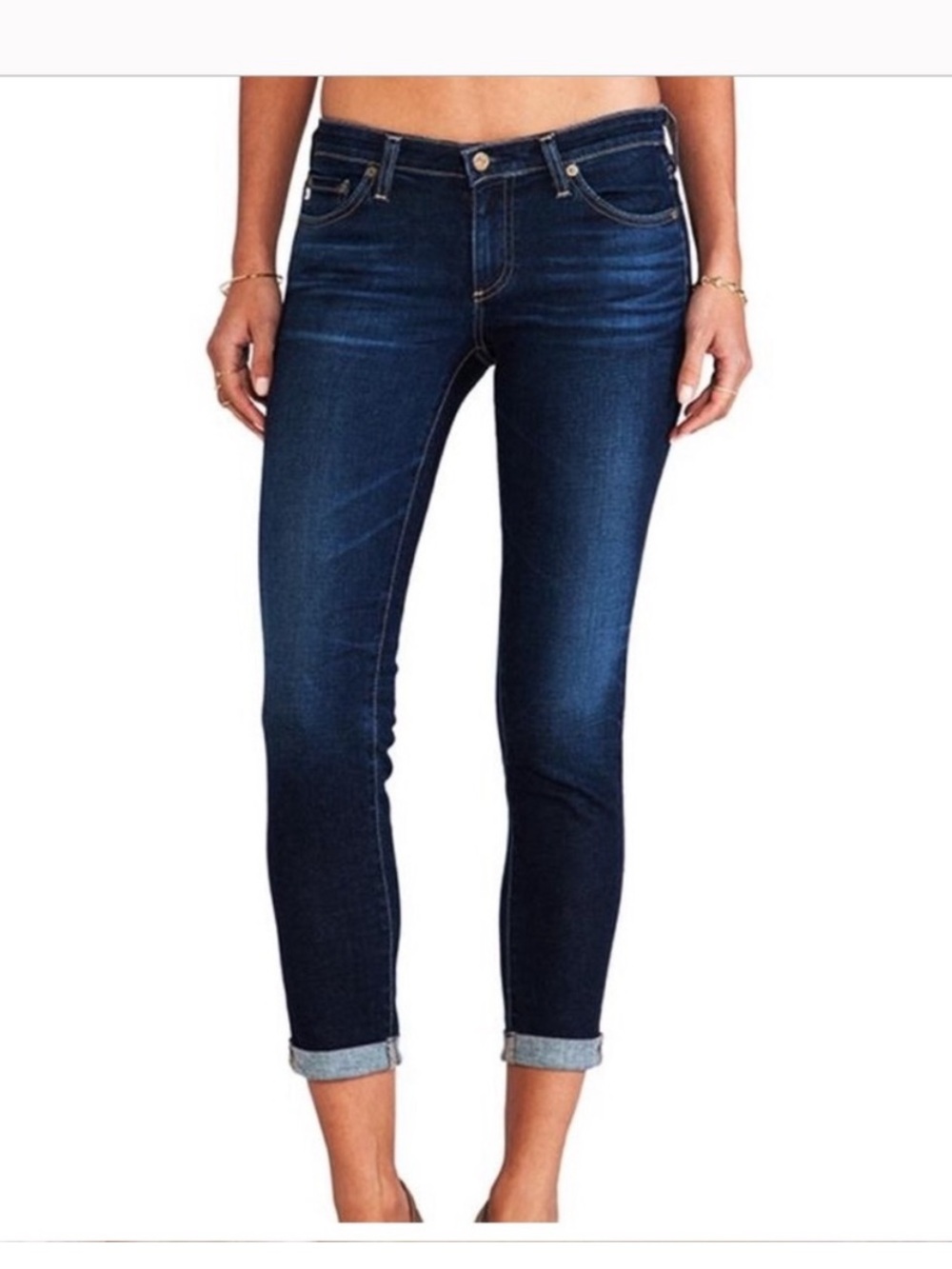 AG Jeans The Stilt Roll-Up Cigarette rollup  - Dark Blue size 29